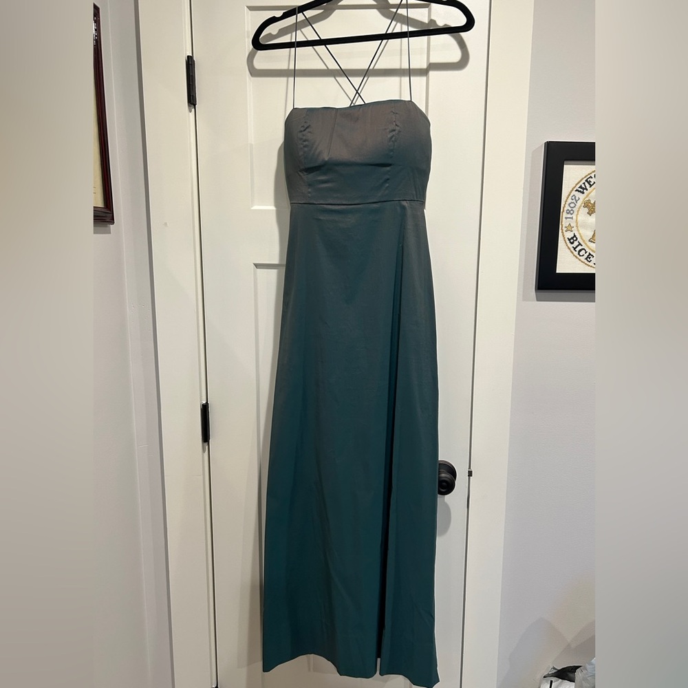 Beautiful long formal Theory dress, green, size 6